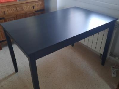 Black dining table