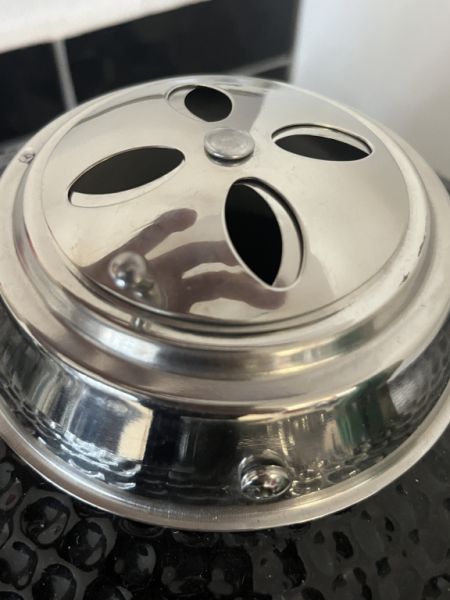 Kamado de cerámica negro 2-in-1 ahumador con parrilla de carbón 56 cm