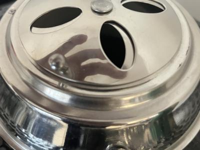 Kamado de cerámica negro 2-in-1 ahumador con parrilla de carbón 56 cm