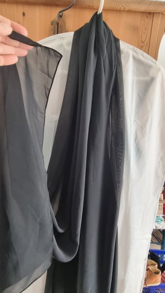 Schwarzes langes elegantes Trägerkleid Abendkleid, Esprit Gr. 36