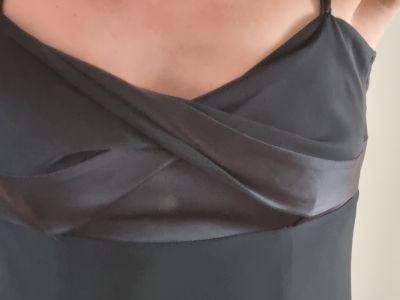 Vestido negro largo elegante de tirantes, vestido de noche, Esprit Talla 36