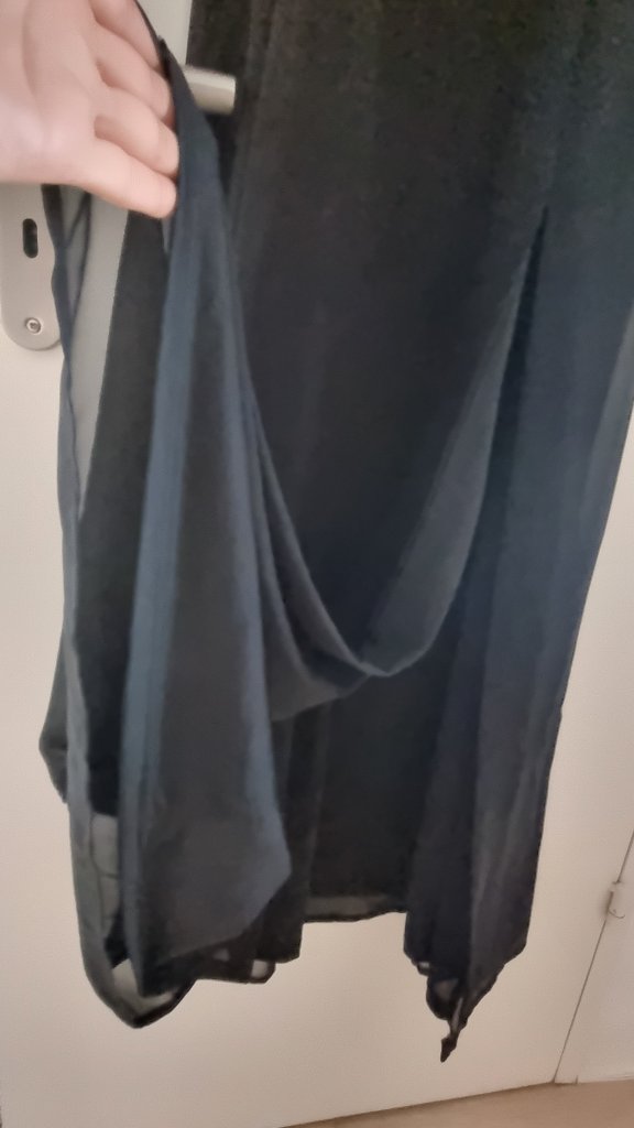 Vestido negro largo elegante de tirantes, vestido de noche, Esprit Talla 36
