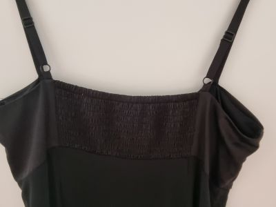 Vestido negro largo elegante de tirantes, vestido de noche, Esprit Talla 36