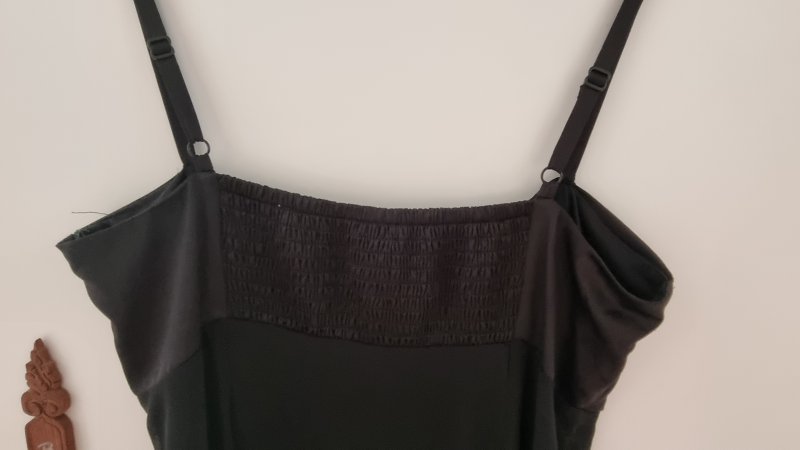 Schwarzes langes elegantes Trägerkleid Abendkleid, Esprit Gr. 36