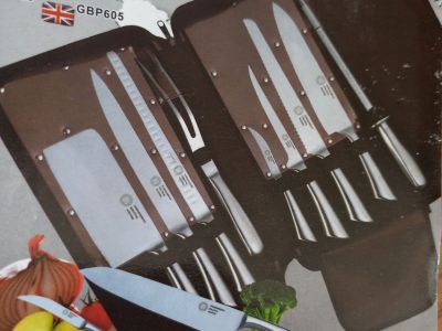 Swiss knife set 10-piece new unused in leather pouch