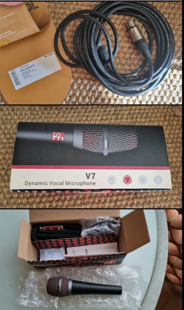 sE Electronics V7 microphone set incl. Millenium stand, mic clip & Cordial XLR cable (5m)