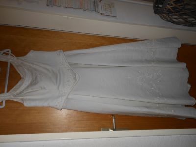 sehr schönes Hochzeitskleid Gr., 44  Fb. creme...mit Tasche Handschuhen