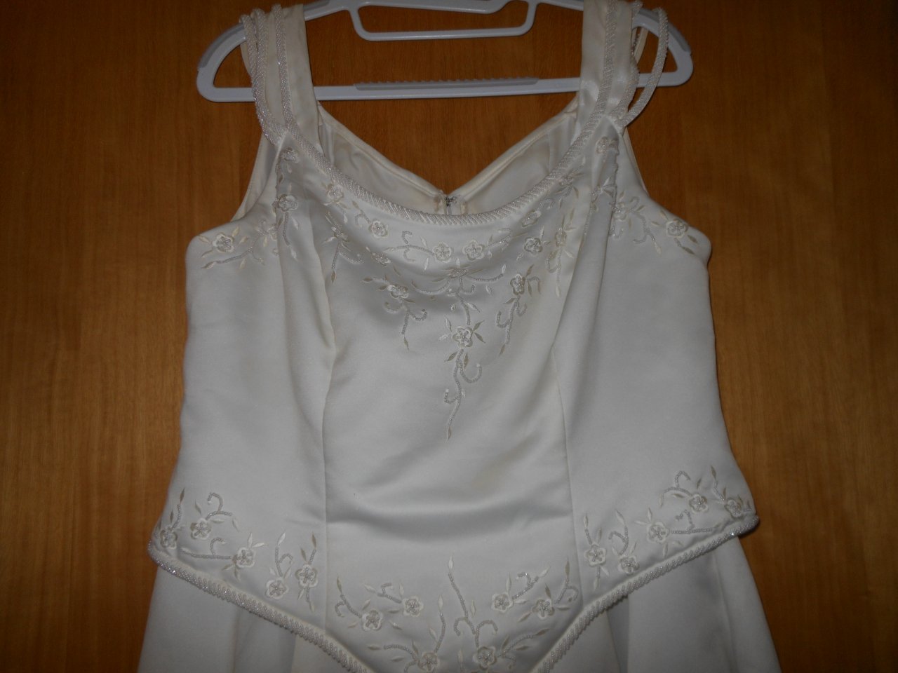 sehr schönes Hochzeitskleid Gr., 44  Fb. creme...mit Tasche Handschuhen