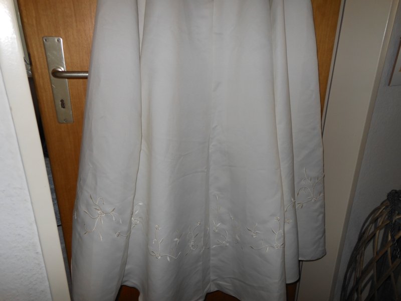 sehr schönes Hochzeitskleid Gr., 44  Fb. creme...mit Tasche Handschuhen