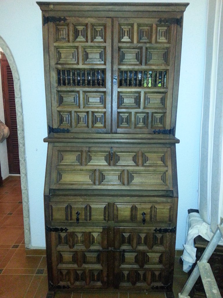 Sekretär Schrank mit Aufsatz zum Restaurieren