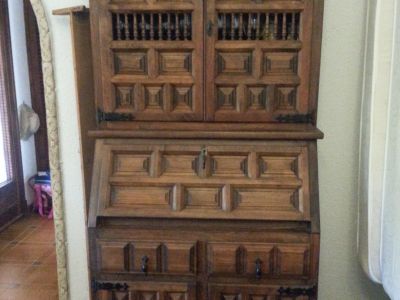 Sekretär Schrank mit Aufsatz zum Restaurieren
