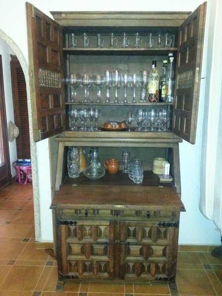 Sekretär Schrank mit Aufsatz zum Restaurieren