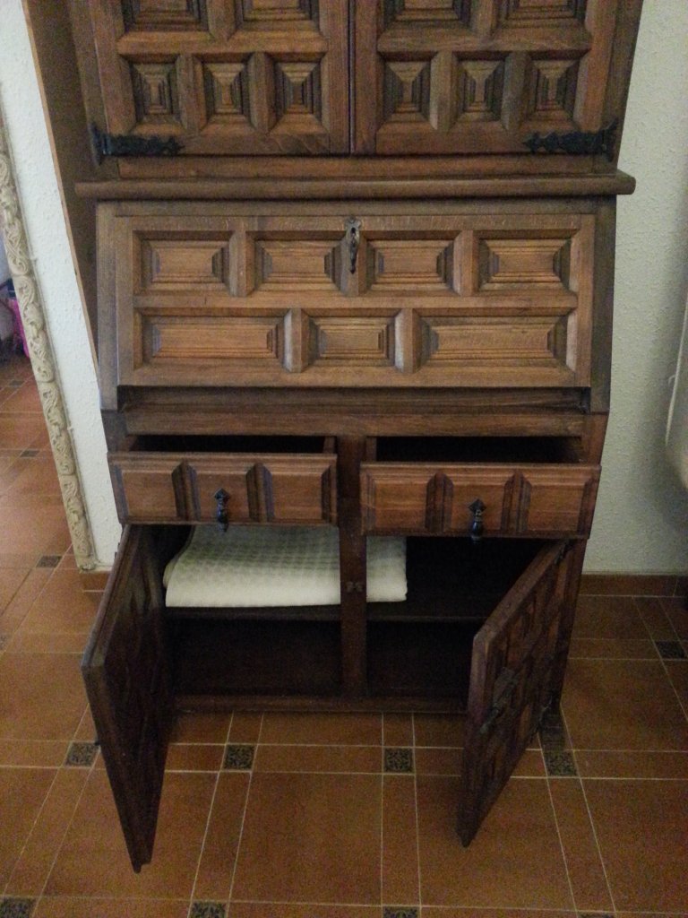 Sekretär Schrank mit Aufsatz zum Restaurieren
