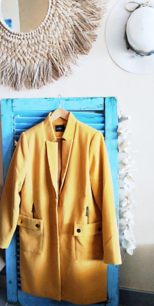 Mustard Wool Coat Size 42