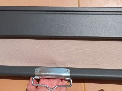 Senkrechtmarkise 140200 Kassettenmarkise Seitenmarkise Sichtschutz Sonnenschutzrollo Ausziehbar