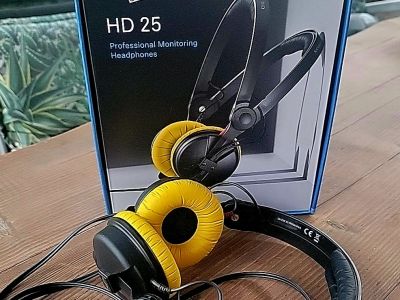 Sennheiser HD 25 Limited Yellow Edition 75th Anniversary, sehr wenig benutzt - Originalkarton