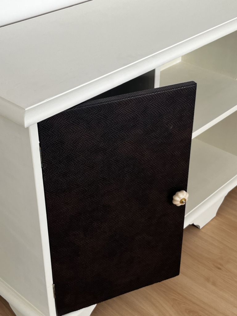 Sideboard 150cm long covered with artificial leather