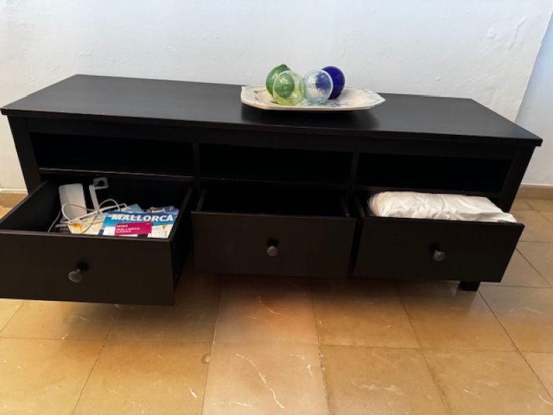 Sideboard TV Unterschrank 149x57x59 cm dunkelbraun/schwarz