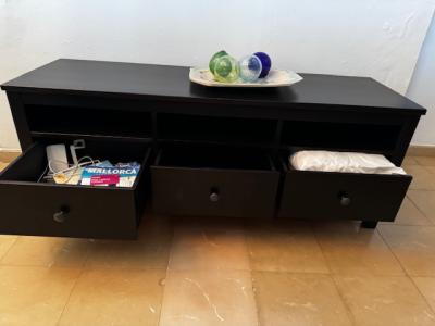 Sideboard TV Unterschrank 149x57x59 cm dunkelbraun/schwarz