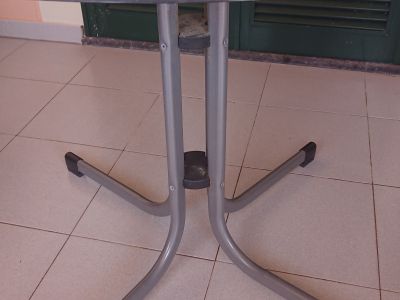 Sieger Balkontisch rund  Ø x H: 86 x 72 cm, Stahl, Mecalit, Klappbar, Graphit/Anthrazit