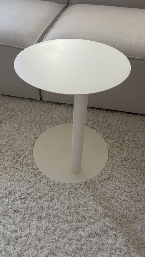 SKLUM side table YANNIK  Steel Beige  Ø 40 cm
