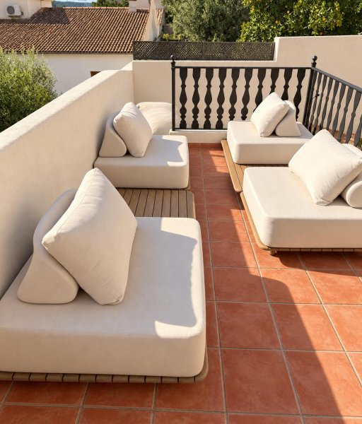 SKLUM PORTET Modullounge aus Akazienholz  knapp sechs Monate alt