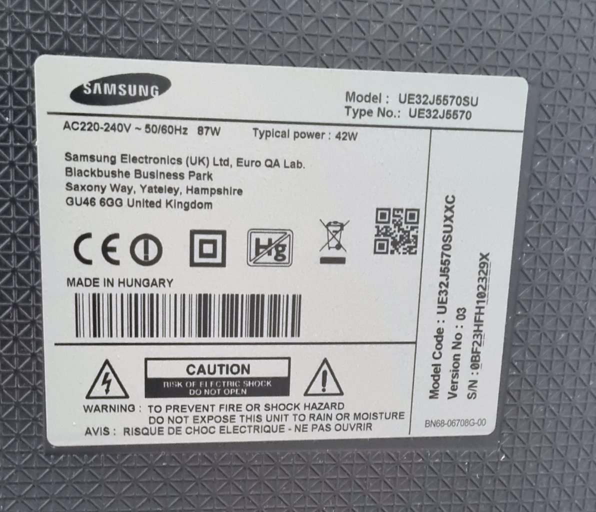 Smart TV 32" Samsung Type UE32J5570