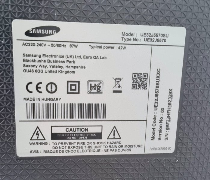 Smart TV 32" Samsung Type UE32J5570