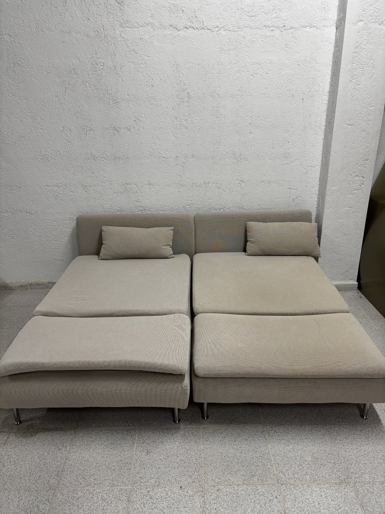SÖDERHAMN 2 Sitzelemente, Sofa, beige, Ikea