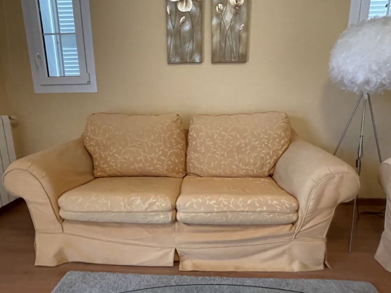 Sofa 2 Stück gelb 1,85 / 2,10 m