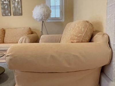 Sofa 2 Stück gelb 1,85 / 2,10 m