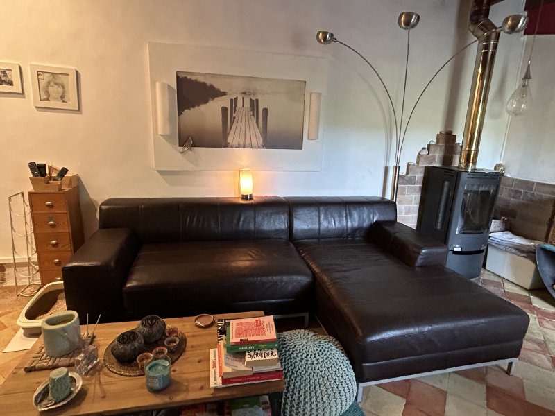 Leather sofa Ikea