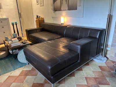 Leather sofa Ikea