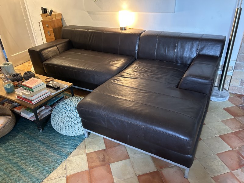 Leather sofa Ikea
