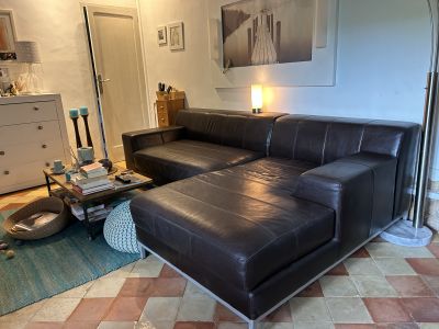 Leather sofa Ikea