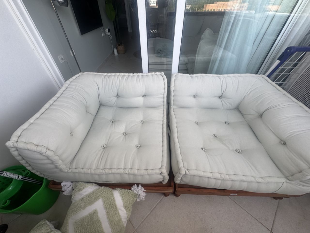 Sofa NEU für drinnen und draußen 160x80 Salbei grün