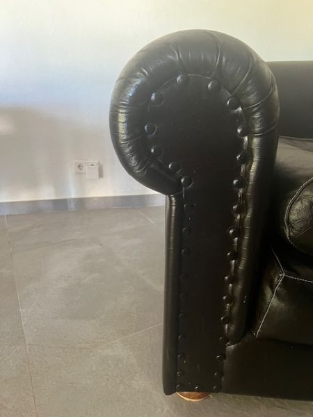Sofa Unikat -  Chesterfield XXL Ledersofa - dunkelbraun - gut erhalten - 3,40 m lang