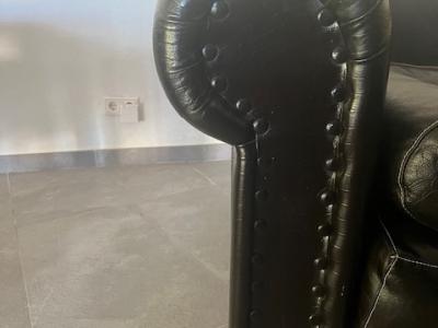Sofa Unikat -  Chesterfield XXL Ledersofa - dunkelbraun - gut erhalten - 3,40 m lang