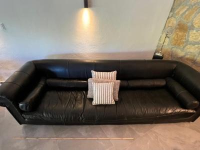 Sofa Unikat -  Chesterfield XXL Ledersofa - dunkelbraun - gut erhalten - 3,40 m lang