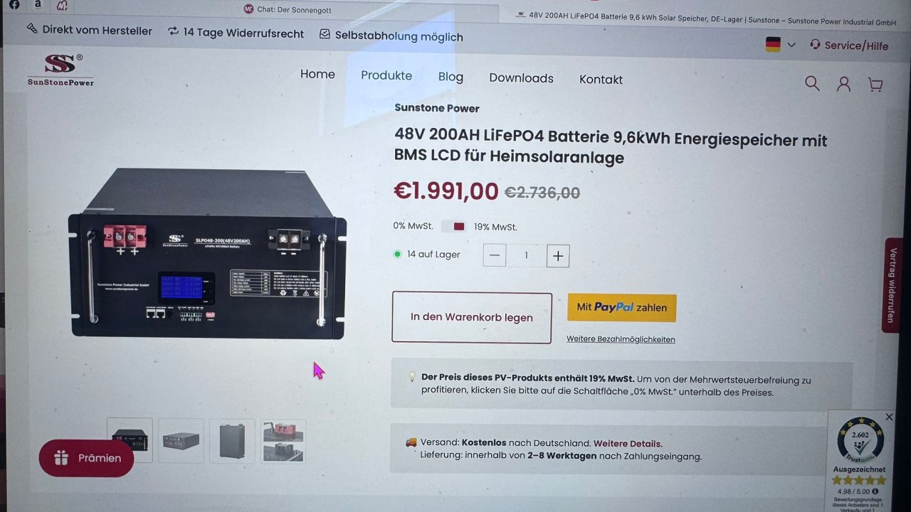 Solarstromspeicher