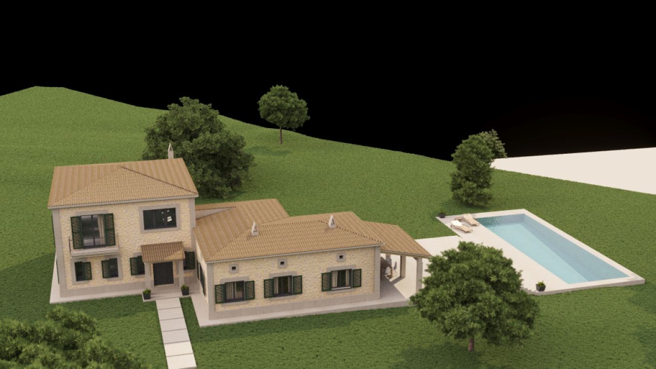 SON MACIÀ (PORTOCRISTO): Fantástica parcela con licencia de construcción o nueva finca llave en mano