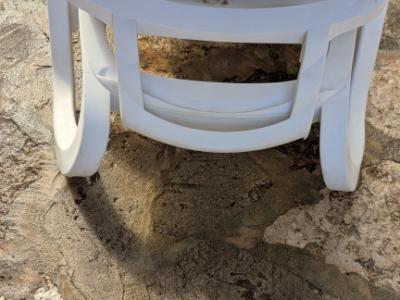 Tumbona, azul/blanca