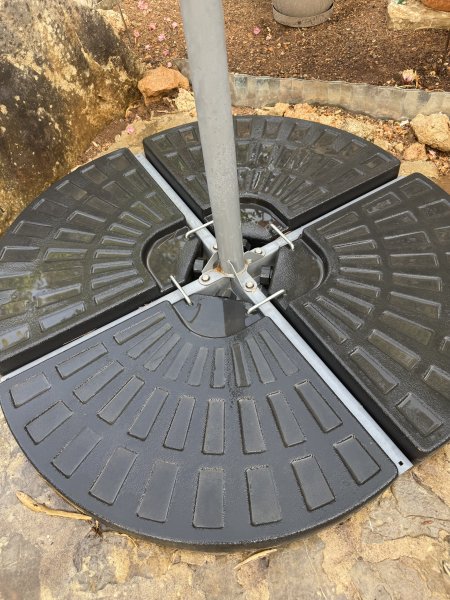 Placas de contrapeso para sombrilla