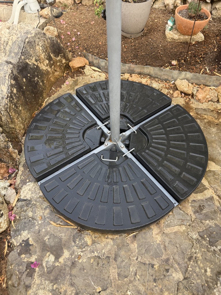 Placas de contrapeso para sombrilla
