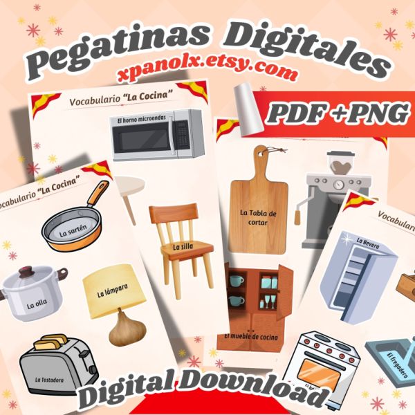 ¡Aprende español con pegatinas!