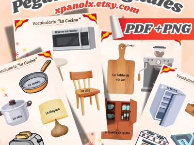 ¡Aprende español con pegatinas!