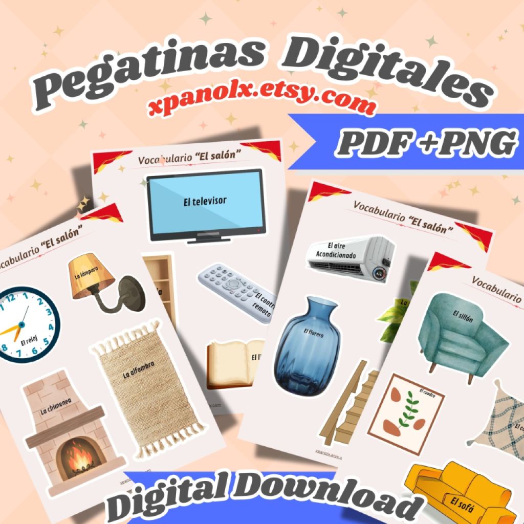 ¡Aprende español con pegatinas!