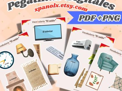 ¡Aprende español con pegatinas!