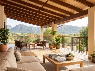 Spektakuläres Dorfhaus in Campanet mit Blick auf die Tramuntana