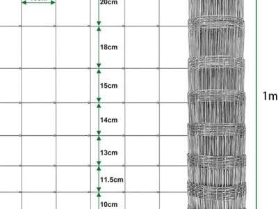 Stabiler Metall Zaun für Viehzucht 25m  Gartenzaun 1 meter hoch